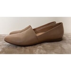 Dansko Loafer Ballet Flat Shoes Sz 40 Tan Leather Comfort Orthotic